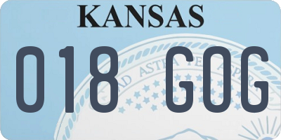 KS license plate 018GOG