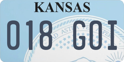 KS license plate 018GOI