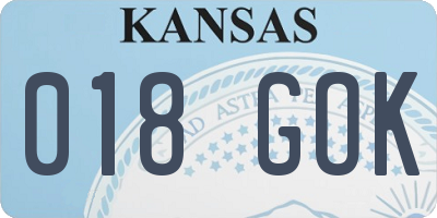 KS license plate 018GOK
