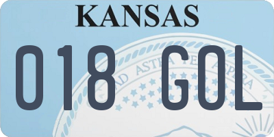 KS license plate 018GOL