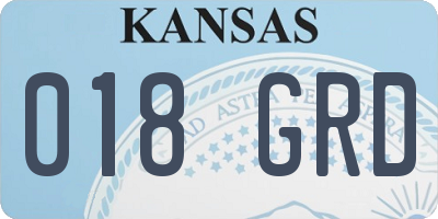 KS license plate 018GRD