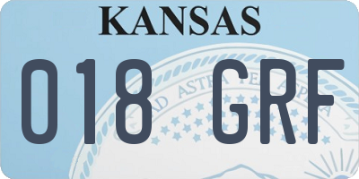 KS license plate 018GRF