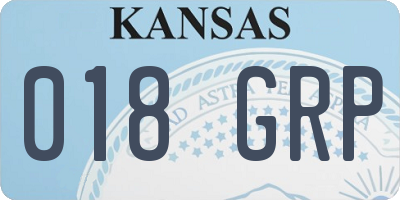 KS license plate 018GRP