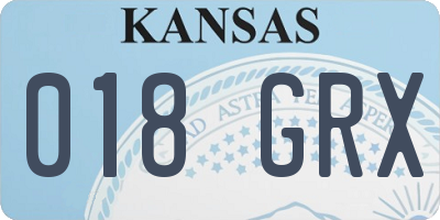 KS license plate 018GRX