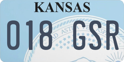 KS license plate 018GSR
