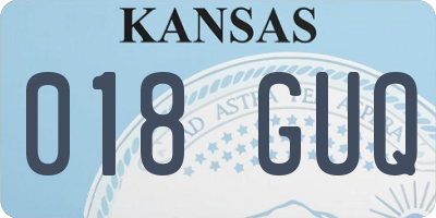 KS license plate 018GUQ
