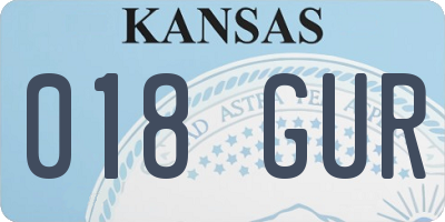 KS license plate 018GUR