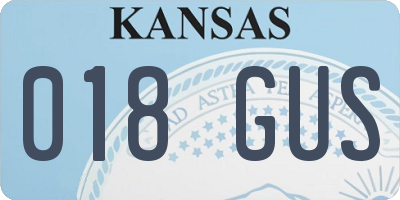 KS license plate 018GUS