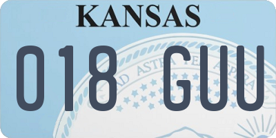 KS license plate 018GUU