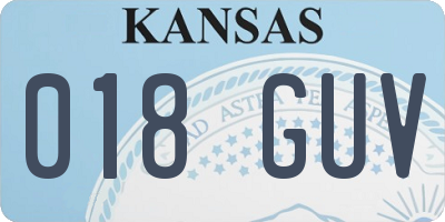 KS license plate 018GUV