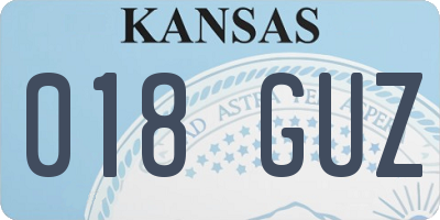 KS license plate 018GUZ