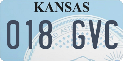 KS license plate 018GVC