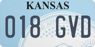 KS license plate 018GVD