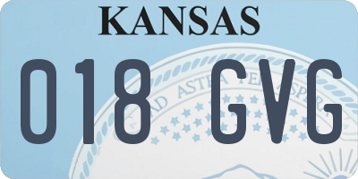 KS license plate 018GVG
