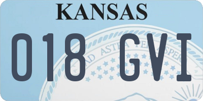 KS license plate 018GVI
