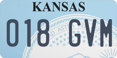 KS license plate 018GVM