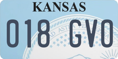 KS license plate 018GVO