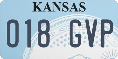 KS license plate 018GVP