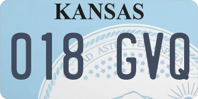 KS license plate 018GVQ