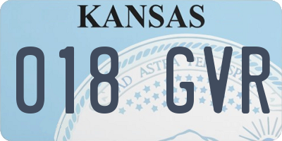 KS license plate 018GVR