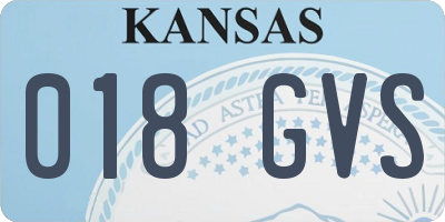 KS license plate 018GVS