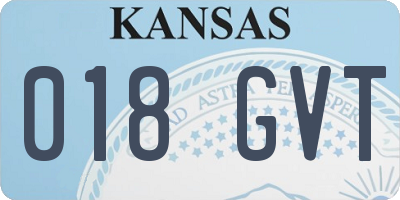 KS license plate 018GVT