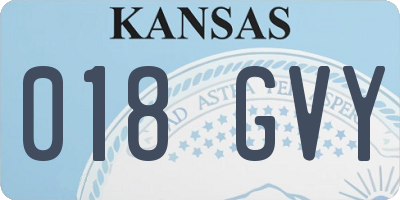 KS license plate 018GVY