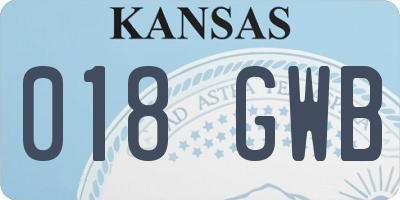 KS license plate 018GWB
