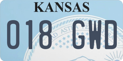 KS license plate 018GWD