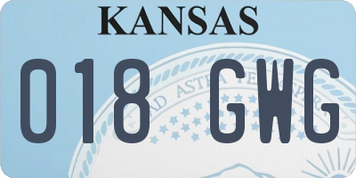 KS license plate 018GWG