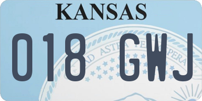 KS license plate 018GWJ