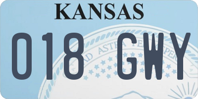 KS license plate 018GWY