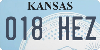 KS license plate 018HEZ