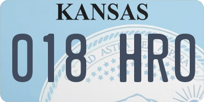 KS license plate 018HRO