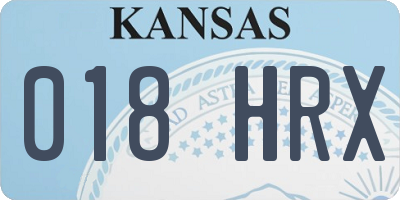 KS license plate 018HRX