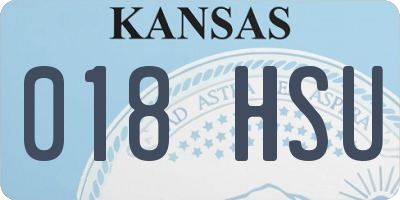KS license plate 018HSU