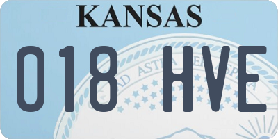 KS license plate 018HVE