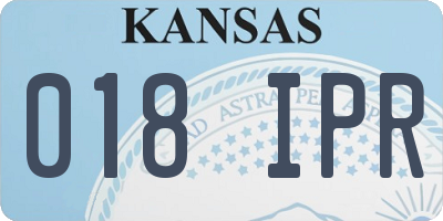 KS license plate 018IPR