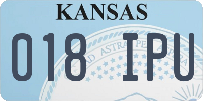 KS license plate 018IPU