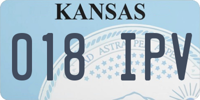 KS license plate 018IPV