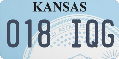 KS license plate 018IQG