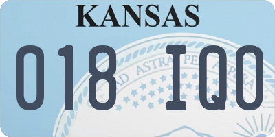 KS license plate 018IQO