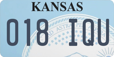 KS license plate 018IQU