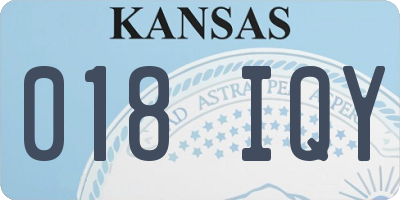 KS license plate 018IQY
