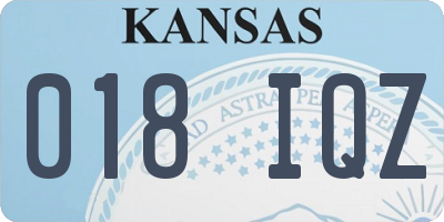 KS license plate 018IQZ