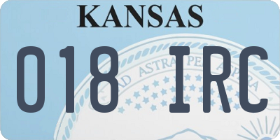 KS license plate 018IRC