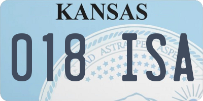 KS license plate 018ISA