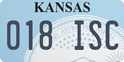 KS license plate 018ISC