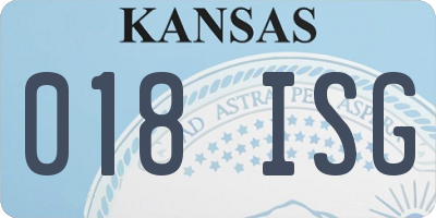 KS license plate 018ISG