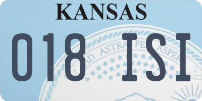 KS license plate 018ISI